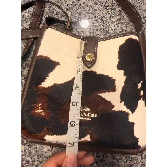 Stylish Coach Hadley Cow Print Convertible Crossbody Bag - Picture 6 of 11